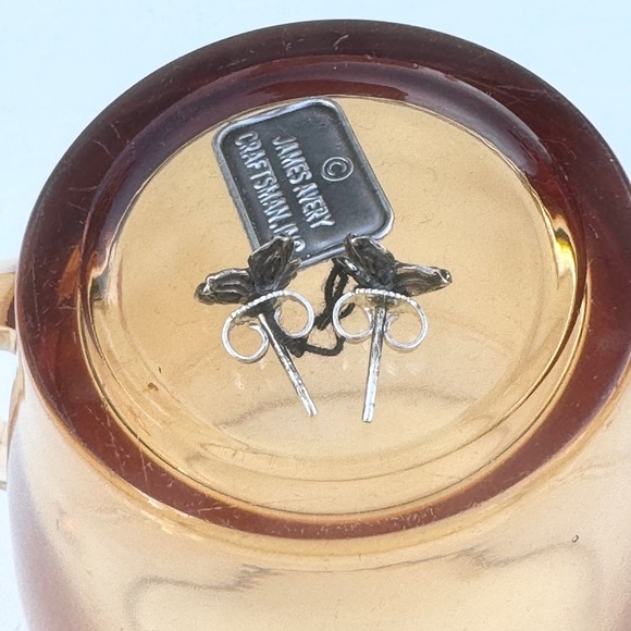 Vintage Retired Rare James Avery Dogwood Post Earrings - Sterling Silver .925 - Picture 4 of 11